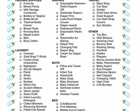 Yenidoğan alışveriş listesi